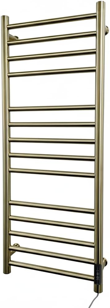 Siena Brushed Brass Electric Heated Towel Rail 500MM