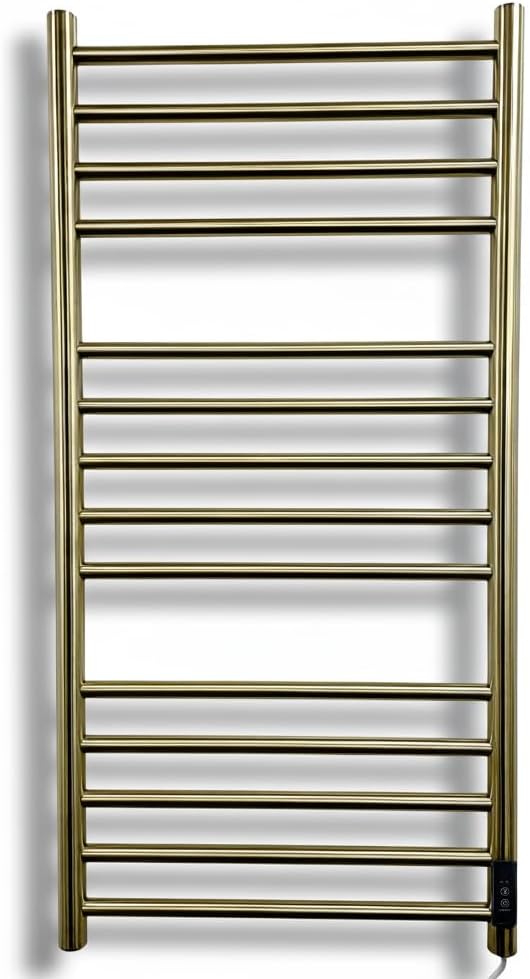 Siena Brushed Brass Electric Heated Towel Rail 500MM