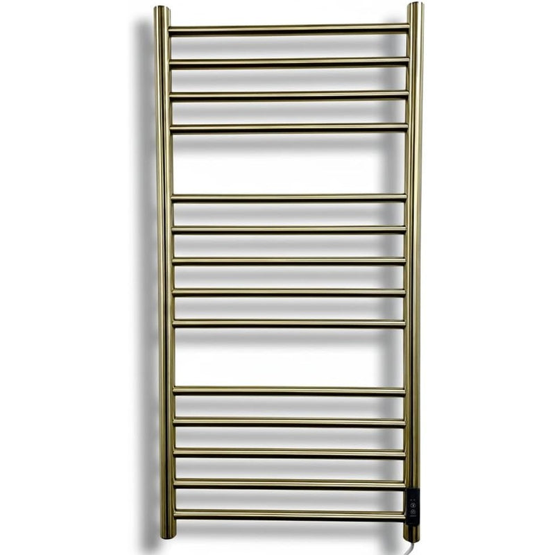 Siena Brushed Brass Electric Heated Towel Rail 500MM
