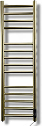 Siena Brushed Brass Electric Heated Towel Rail 500MM
