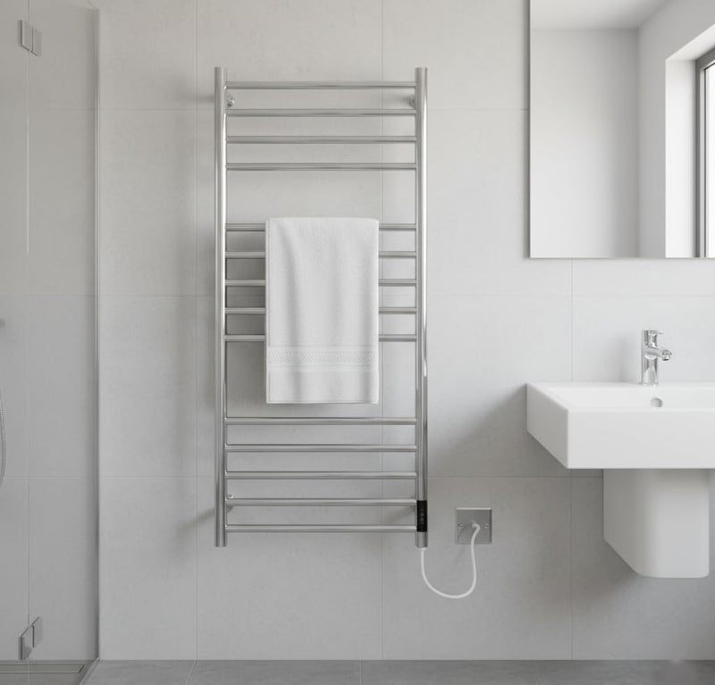 Siena Stainless Steel Electric Heated Towel Rail 400MM