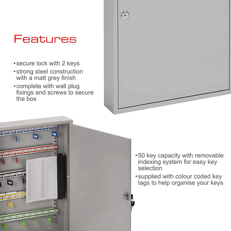 Single Door Key Cabinet with 150 Hooks