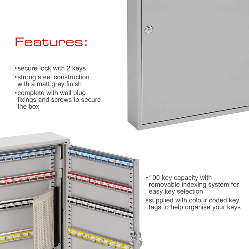 Single Door Key Cabinet with 150 Hooks