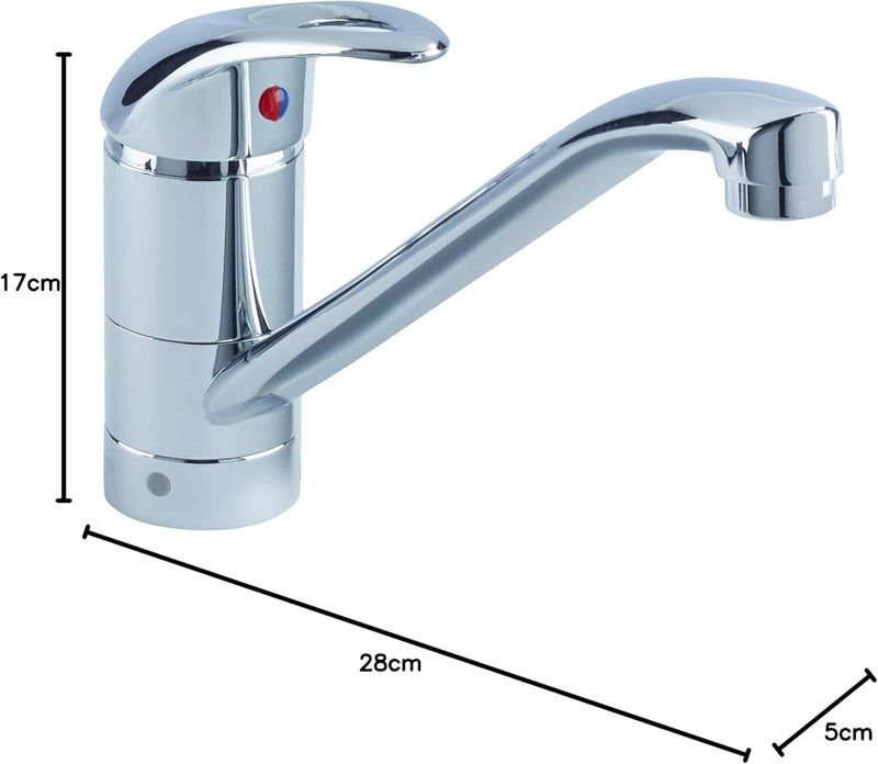 Java Single Flow Easyfit Mono Sink Mixer Chrome
