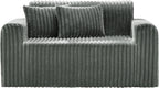 Single Foam Sofa with Pillows Comfy Furry Couch
