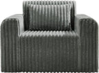 Single Foam Sofa with Pillows Comfy Furry Couch