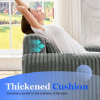 Single Foam Sofa with Pillows Comfy Furry Couch