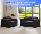 Single Foam Sofa with Pillows Comfy Furry Couch