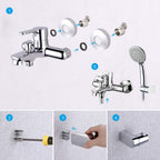 Single Lever Bath Shower Mixer Tap with 1.5