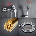 Single Lever Bath Shower Mixer Tap with 1.5