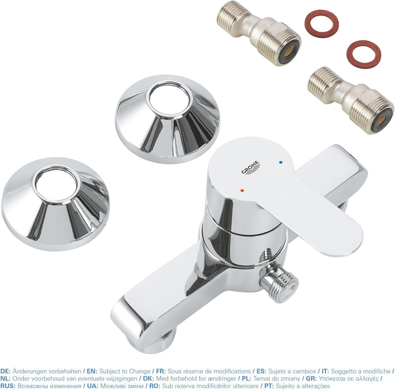 Bauedge Single Lever Shower Mixer Valve Only Chrome