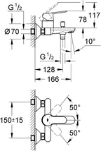 Single Lever Shower Mixer Valve Only Chrome 000