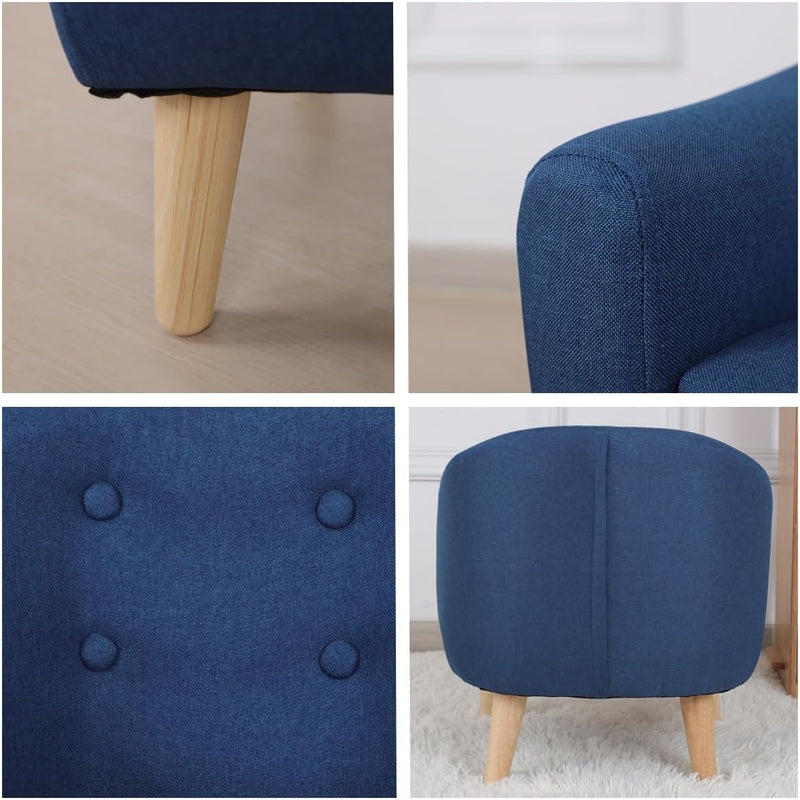 Single Linen Fabric Children's Armchair Toddler Sofa