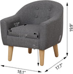 Single Linen Fabric Children's Armchair Toddler Sofa