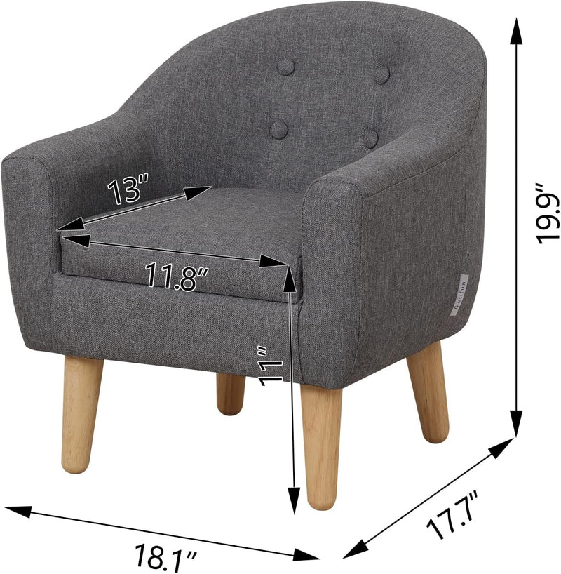 Single Linen Fabric Children's Armchair Toddler Sofa