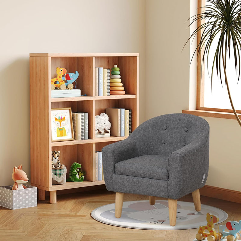 Single Linen Fabric Children's Armchair Toddler Sofa