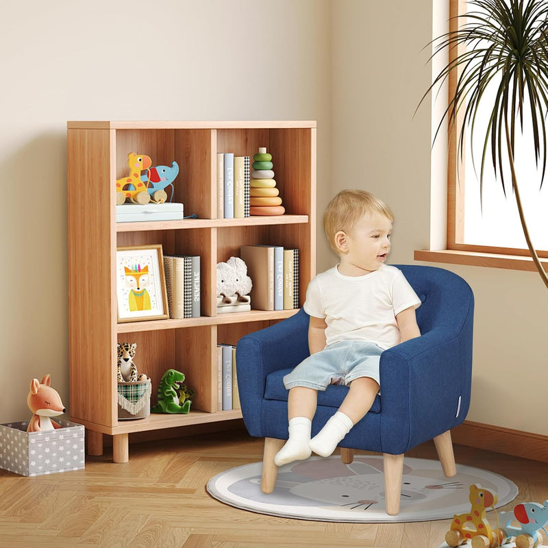 Single Linen Fabric Children's Armchair Toddler Sofa