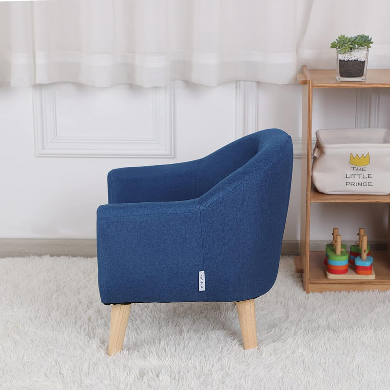 Single Linen Fabric Children's Armchair Toddler Sofa