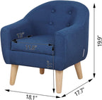 Single Linen Fabric Children's Armchair Toddler Sofa