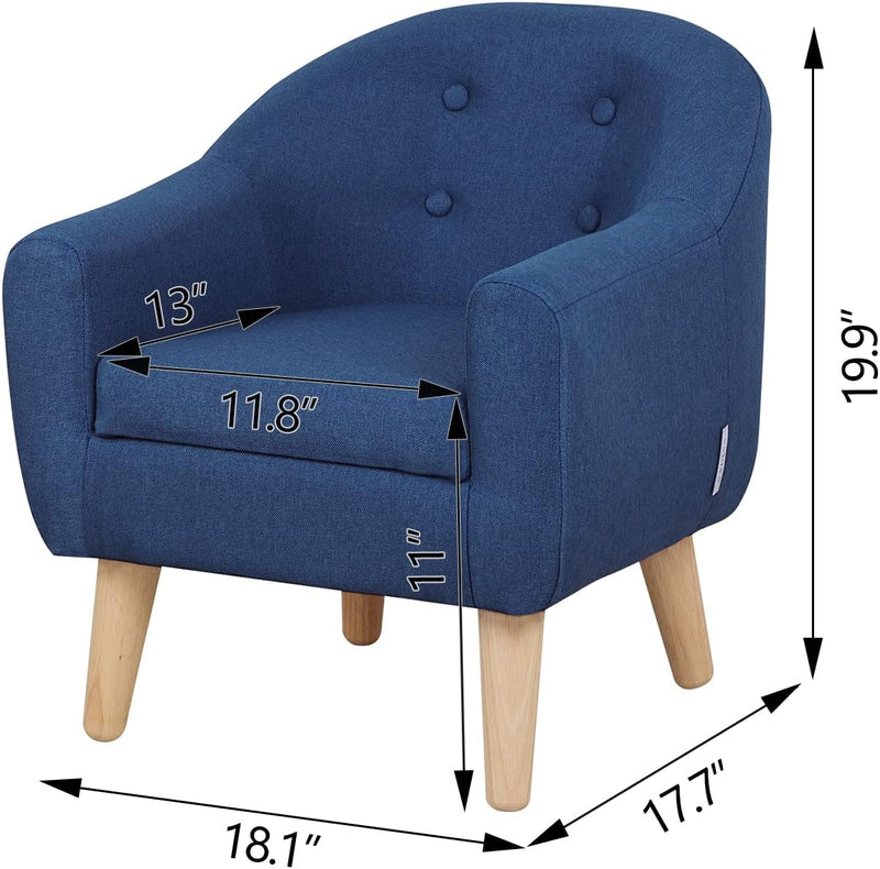 Single Linen Fabric Children's Armchair Toddler Sofa