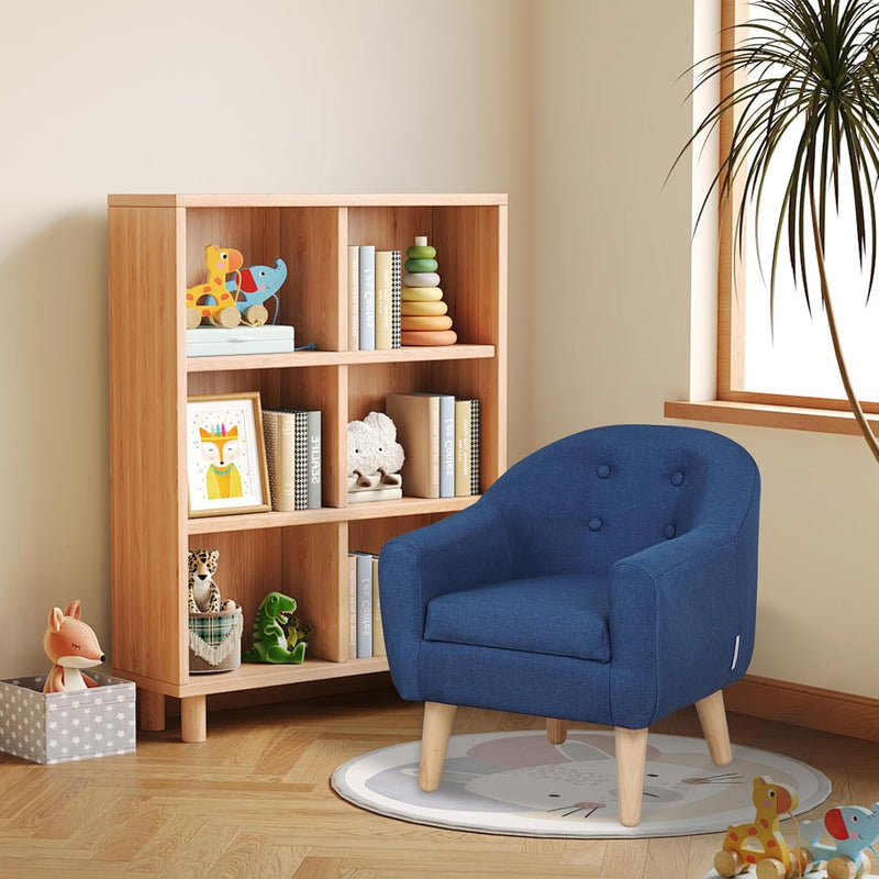 Single Linen Fabric Children's Armchair Toddler Sofa