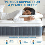 Single Mattress 3FT 12.2 Inch Innerspring Hybrid Double