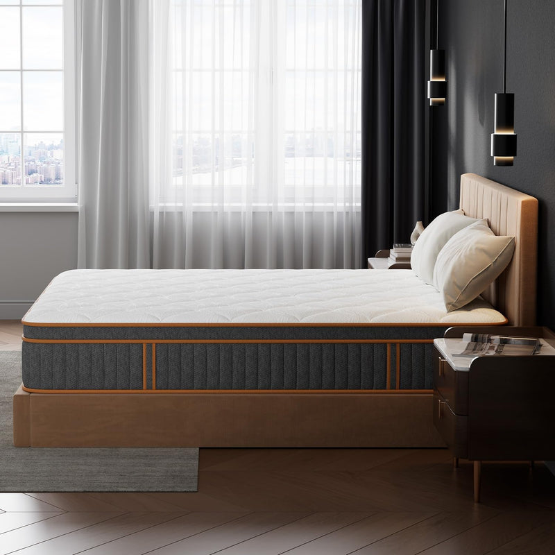 Mattress 25CM Hybrid with Memory Foam Pocket Springs