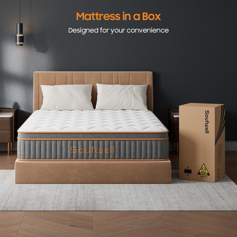 Mattress 25CM Hybrid with Memory Foam Pocket Springs