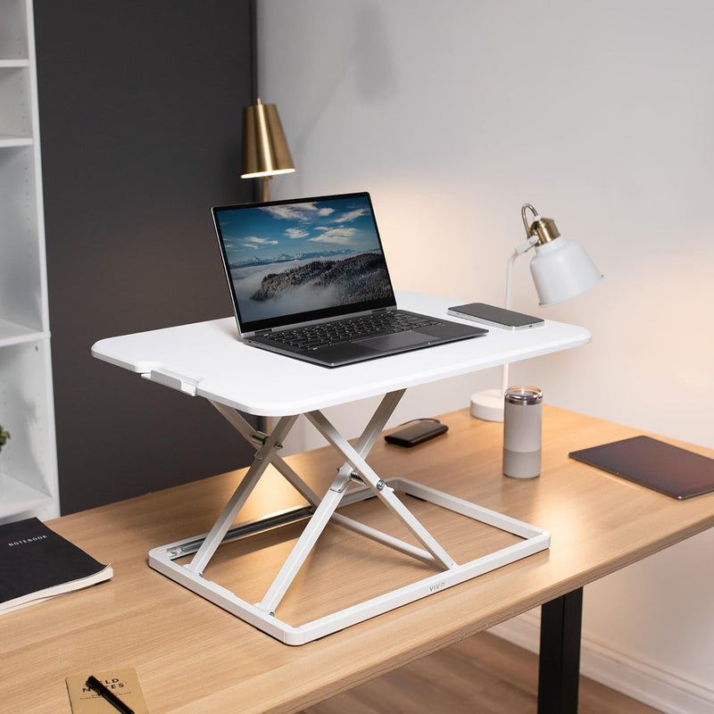 Ultra-Slim Single Top Height Adjustable Standing Desk Riser