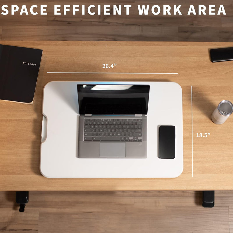 Ultra-Slim Single Top Height Adjustable Standing Desk Riser