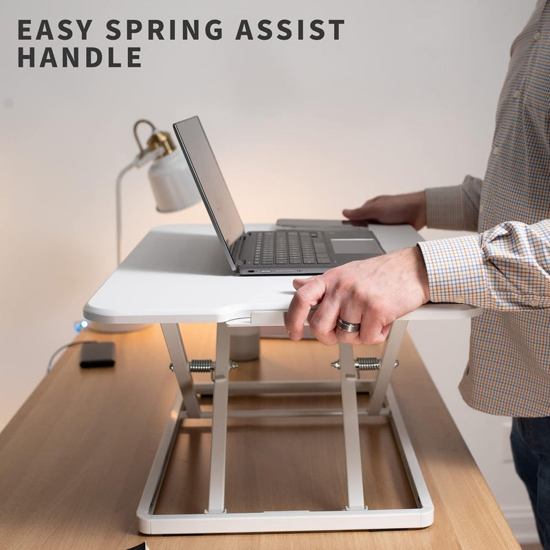 Ultra-Slim Single Top Height Adjustable Standing Desk Riser
