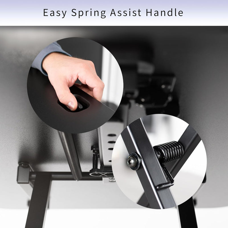 Ultra-Slim Single Top Height Adjustable Standing Desk Riser