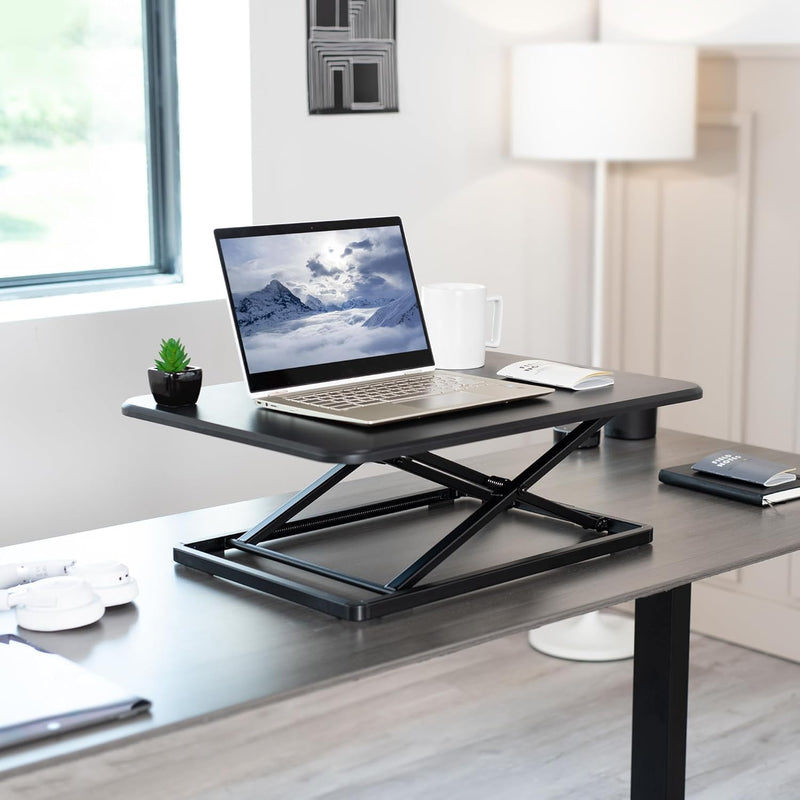 Ultra-Slim Single Top Height Adjustable Standing Desk Riser