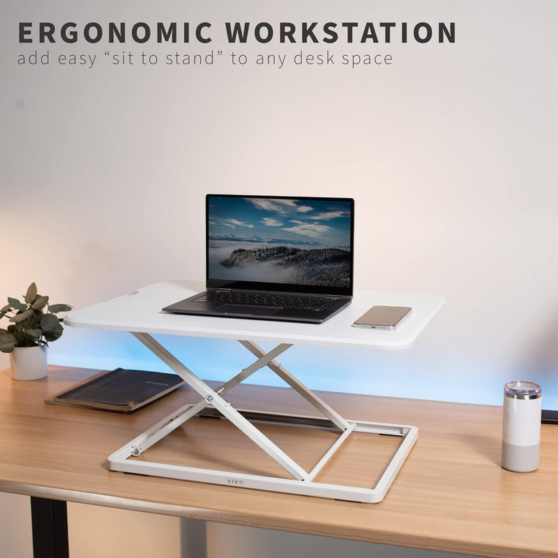 Ultra-Slim Single Top Height Adjustable Standing Desk Riser