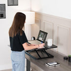 Single Top Height Adjustable Standing Desk Riser Compact