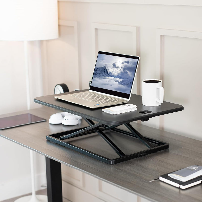Ultra-Slim Single Top Height Adjustable Standing Desk Riser