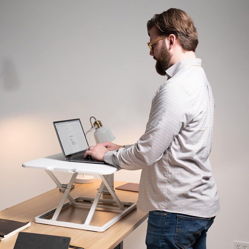 Ultra-Slim Single Top Height Adjustable Standing Desk Riser