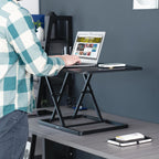 Single Top Height Adjustable Standing Desk Riser Compact