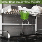 Sink Dish Drainer Drying Rack Stainless Steel Length