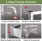 Sink Dish Drainer Drying Rack Stainless Steel Length
