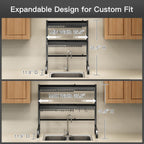Sink Dish Drainer Drying Rack Stainless Steel Length