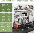 Sink Dish Drainer Drying Rack Stainless Steel Length