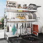 Sink Dish Drainer Drying Rack Stainless Steel Length