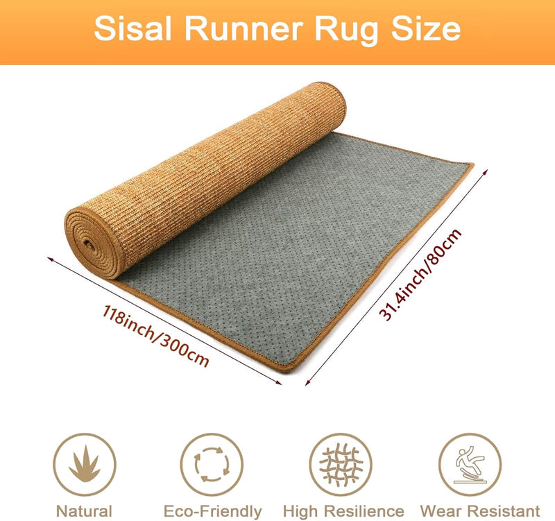 Sisal Runner Rug Woven Carpet Extra Long