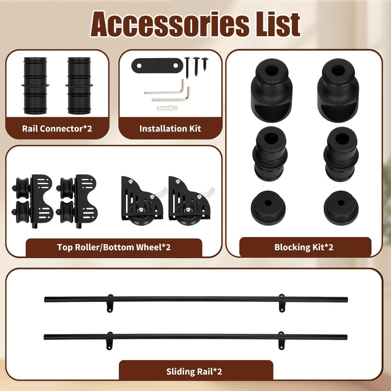 Sliding Library Ladder Hardware Carbon Steel Material Rail