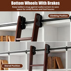Sliding Library Ladder Hardware Carbon Steel Material Rail