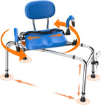 Sliding Shower Chair Swivel Seat 204KG Adjustable Tub