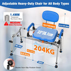 Sliding Shower Chair Swivel Seat 204KG Adjustable Tub