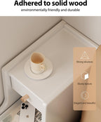 Slim Bedside Table with 3 Drawers and Shelf
