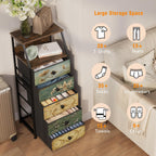 Slim Chest of Drawers with 4 Bedside Table